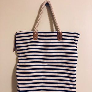 NWOT Striped Beach Bag